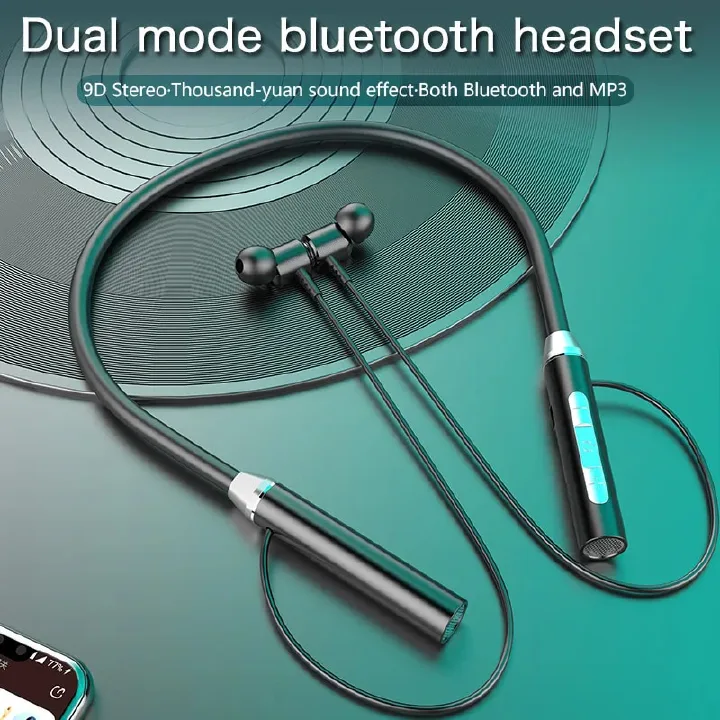 Bluetooth Earphones Wireless Headphones Magnetic Sport Neckband Neck-hanging TWS Earbuds Wireless Blutooth Headset with Mic, Sweatproof in-Ear Retractable Earbuds