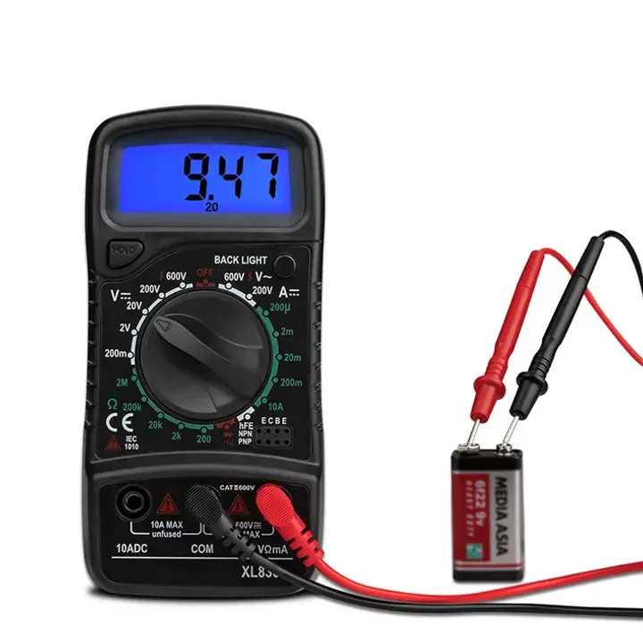 Digital Multimeter Esr Meter Testers Automotive Electrical Dmm Transistor Peak Tester Meter Capacitance Meter ,Handheld Digital Multimeter LCD Backlight Portable AC/DC Ammeter