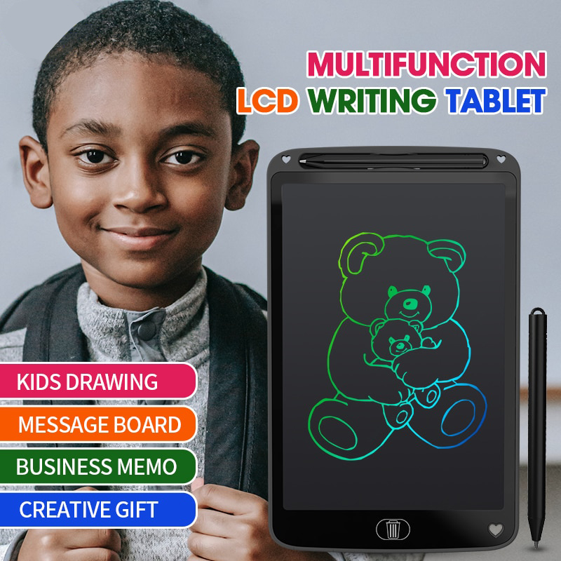 Random Color Smart LCD Writing Tablet, 10.5 Inch Graphics Tablet Electronic Writing Drawing Colorful Screen Doodle Board For kids Black,Multi-Color