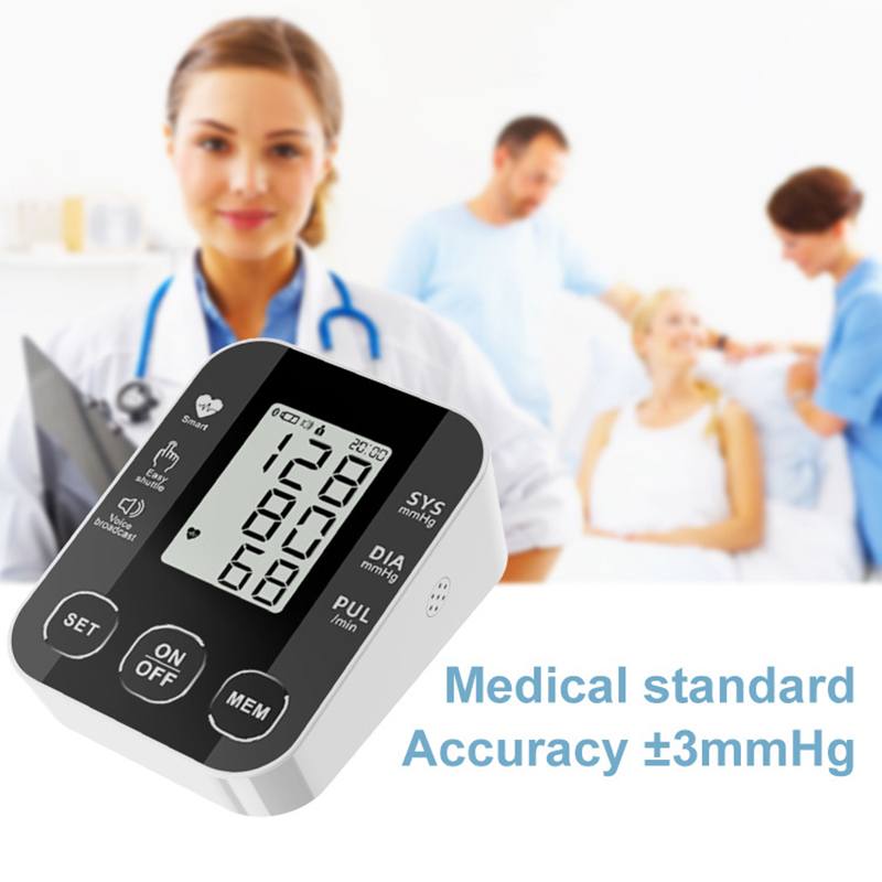 New Arrivals Blood Pressure Monitor Medically Accurate Upper Arm Cuff Digital Health Monitors Voice Broadcast Health Care Medical Equipment Measurement Tool LCD Digital Tonometer Sphygmomanometer