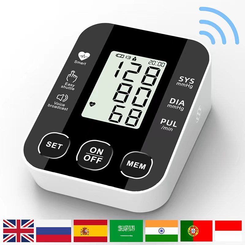 New Arrivals Blood Pressure Monitor Medically Accurate Upper Arm Cuff Digital Health Monitors Voice Broadcast Health Care Medical Equipment Measurement Tool LCD Digital Tonometer Sphygmomanometer