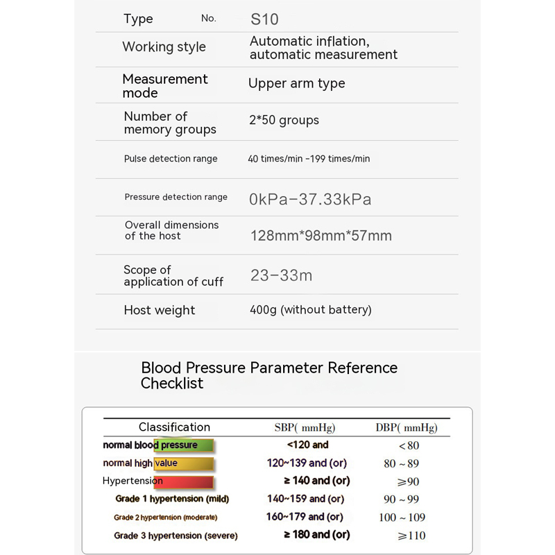 New Arrivals Blood Pressure Monitor Medically Accurate Upper Arm Cuff Digital Health Monitors Voice Broadcast Health Care Medical Equipment Measurement Tool LCD Digital Tonometer Sphygmomanometer