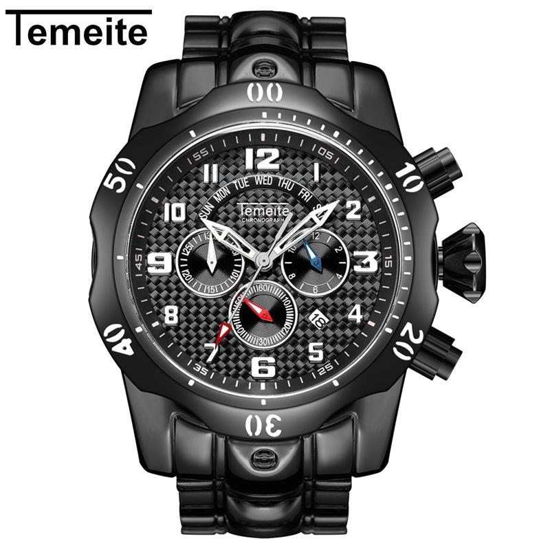 Men's Watch Waterproof Quartz Watch Multi-Functional Sports Wristwatch