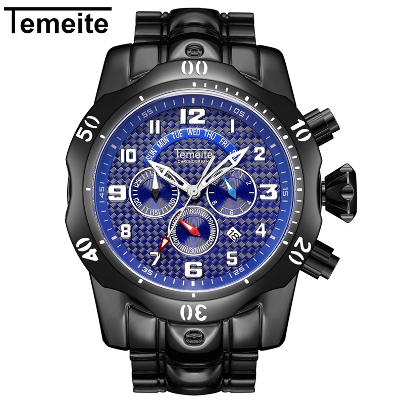 Men's Watch Waterproof Quartz Watch Multi-Functional Sports Wristwatch