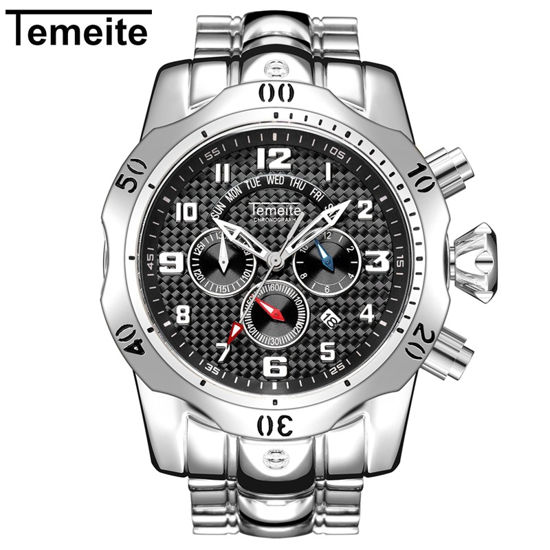 Men's Watch Waterproof Quartz Watch Multi-Functional Sports Wristwatch