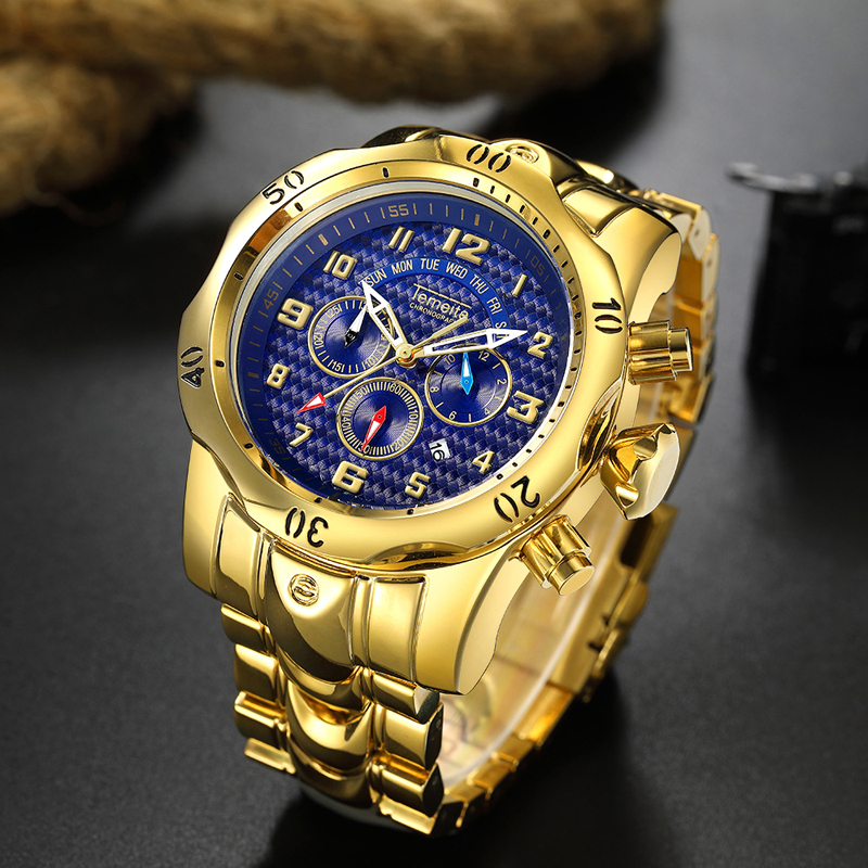 Men's Watch Waterproof Quartz Watch Multi-Functional Sports Wristwatch