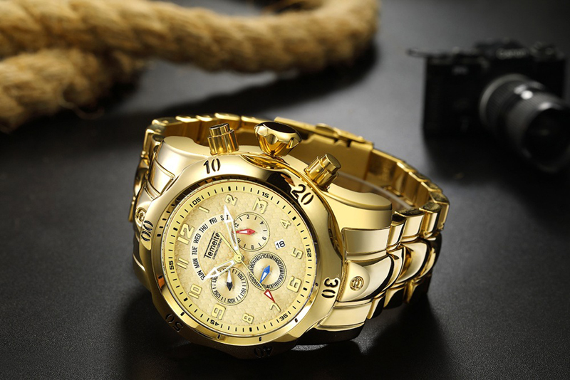 Men's Watch Waterproof Quartz Watch Multi-Functional Sports Wristwatch
