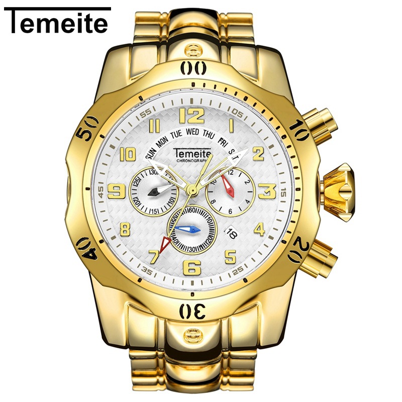 Men's Watch Waterproof Quartz Watch Multi-Functional Sports Wristwatch