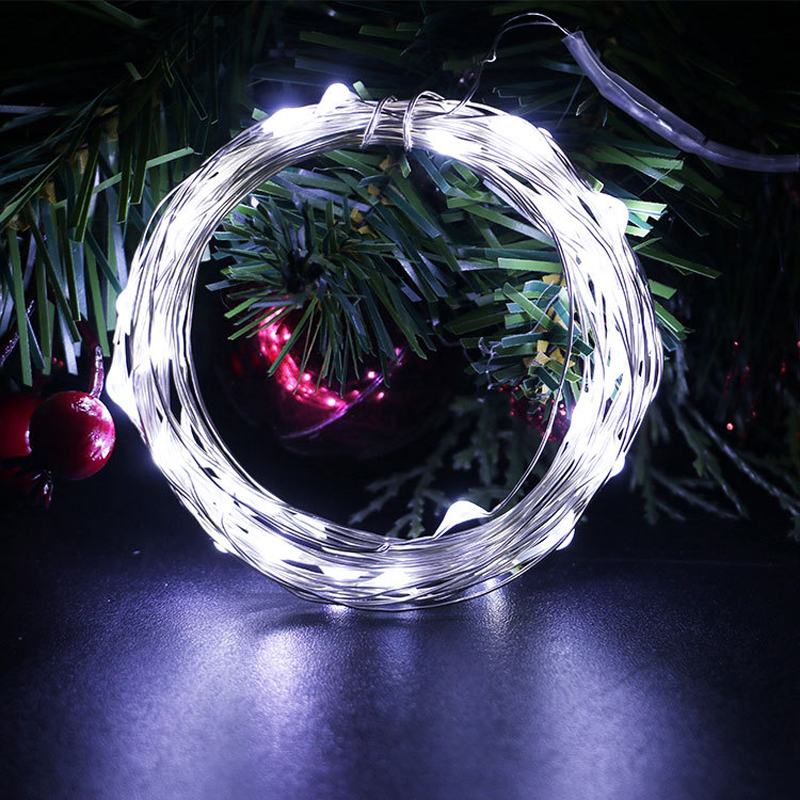 50LED 100 LEDs Copper Wire LED String Lamp Fairy lights s Wedding Decoration USB  3AA battery box