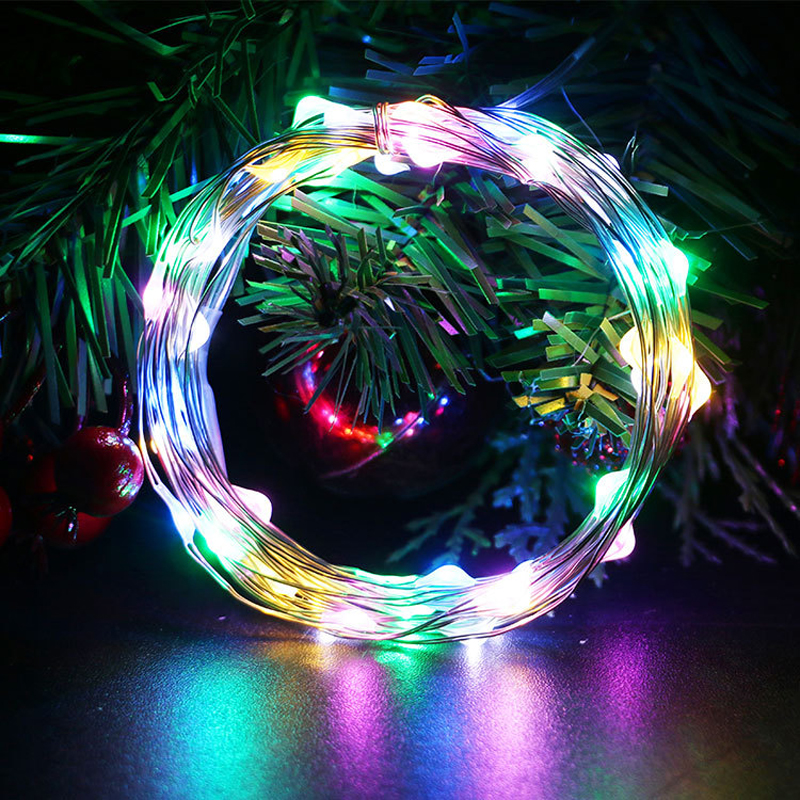 50LED 100 LEDs Copper Wire LED String Lamp Fairy lights s Wedding Decoration USB  3AA battery box