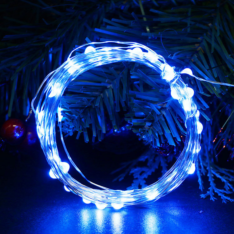 50LED 100 LEDs Copper Wire LED String Lamp Fairy lights s Wedding Decoration USB  3AA battery box