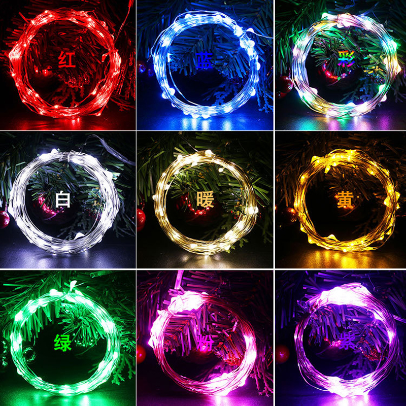 50LED 100 LEDs Copper Wire LED String Lamp Fairy lights s Wedding Decoration USB  3AA battery box