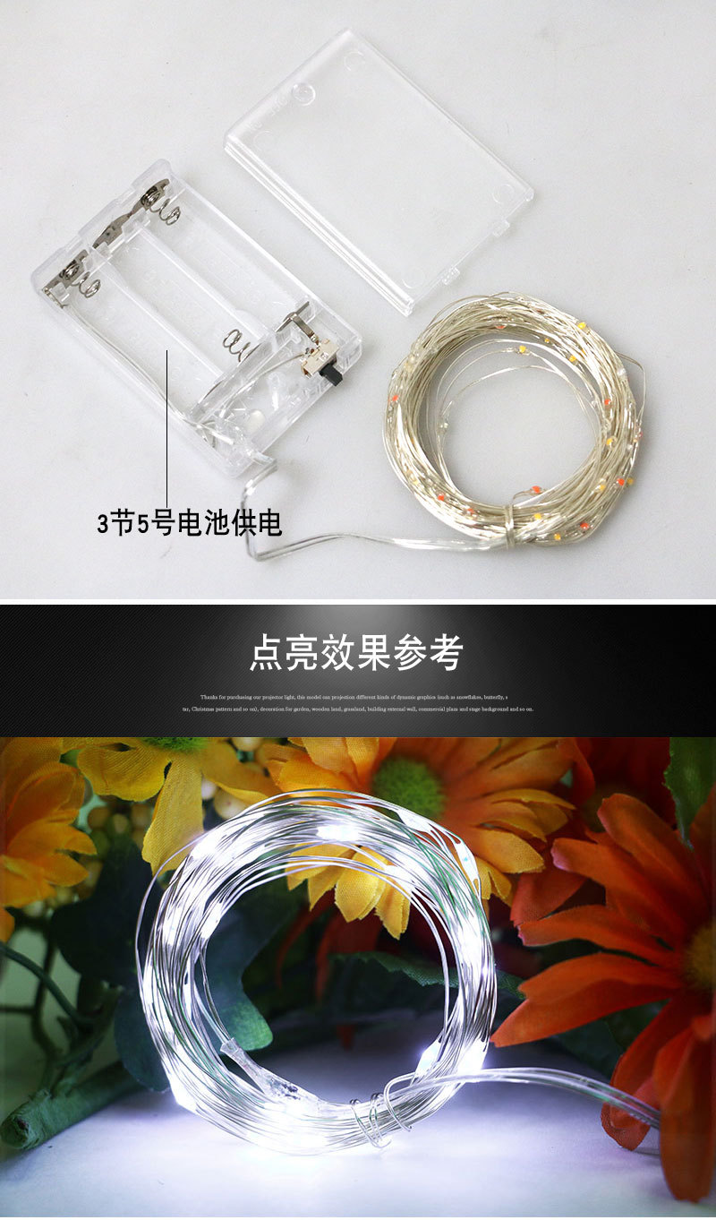 50LED 100 LEDs Copper Wire LED String Lamp Fairy lights s Wedding Decoration USB  3AA battery box