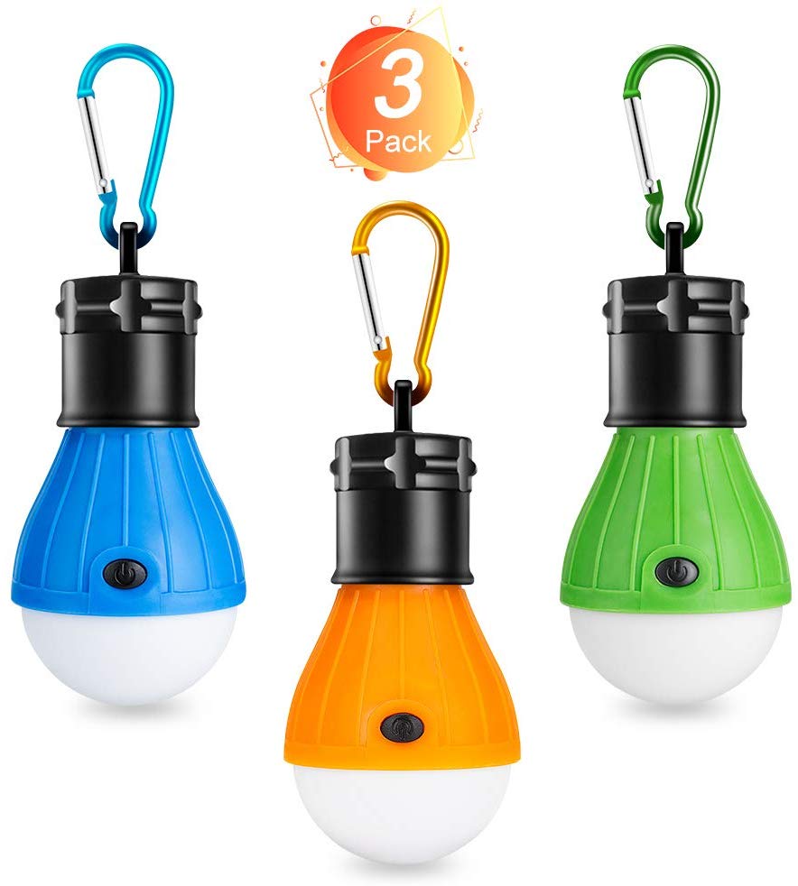 3 pack Camping Light Tent  Waterproof LED  Lantern Light Bulb Suitable for Hiking, Camping Fishing