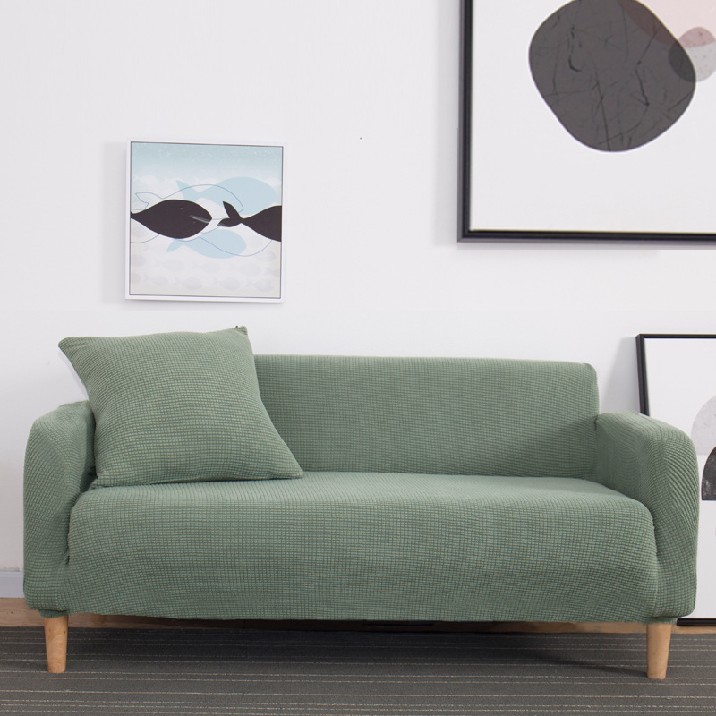 Sofa Slipcover Stretch Pure color Knitted thick  Elastic Chair Loveseat Couch Settee Sofa Covers