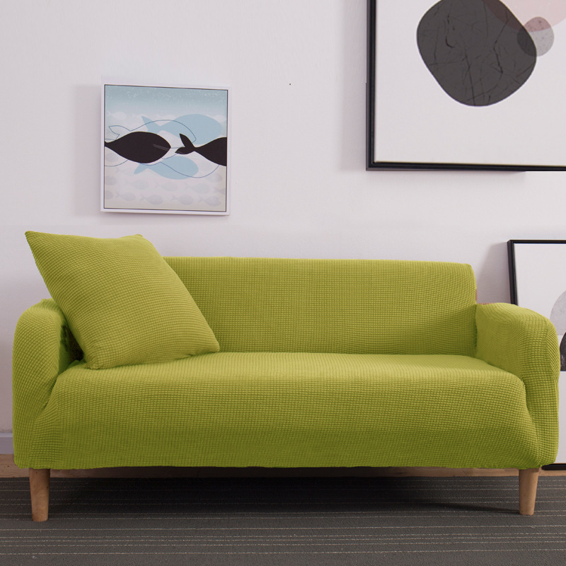Sofa Slipcover Stretch Pure color Knitted thick  Elastic Chair Loveseat Couch Settee Sofa Covers