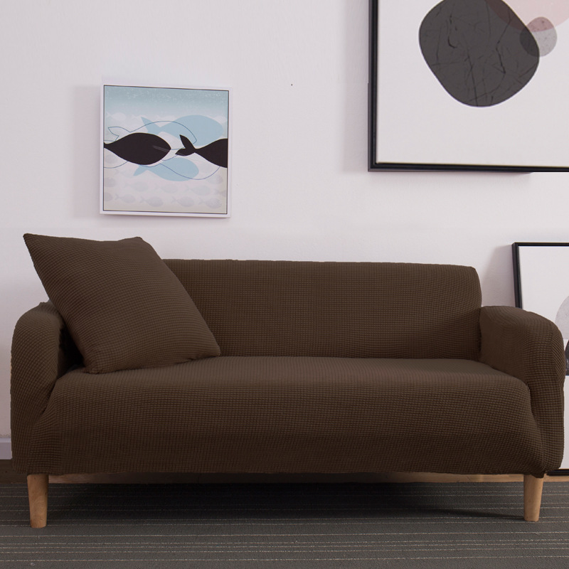 Sofa Slipcover Stretch Pure color Knitted thick  Elastic Chair Loveseat Couch Settee Sofa Covers