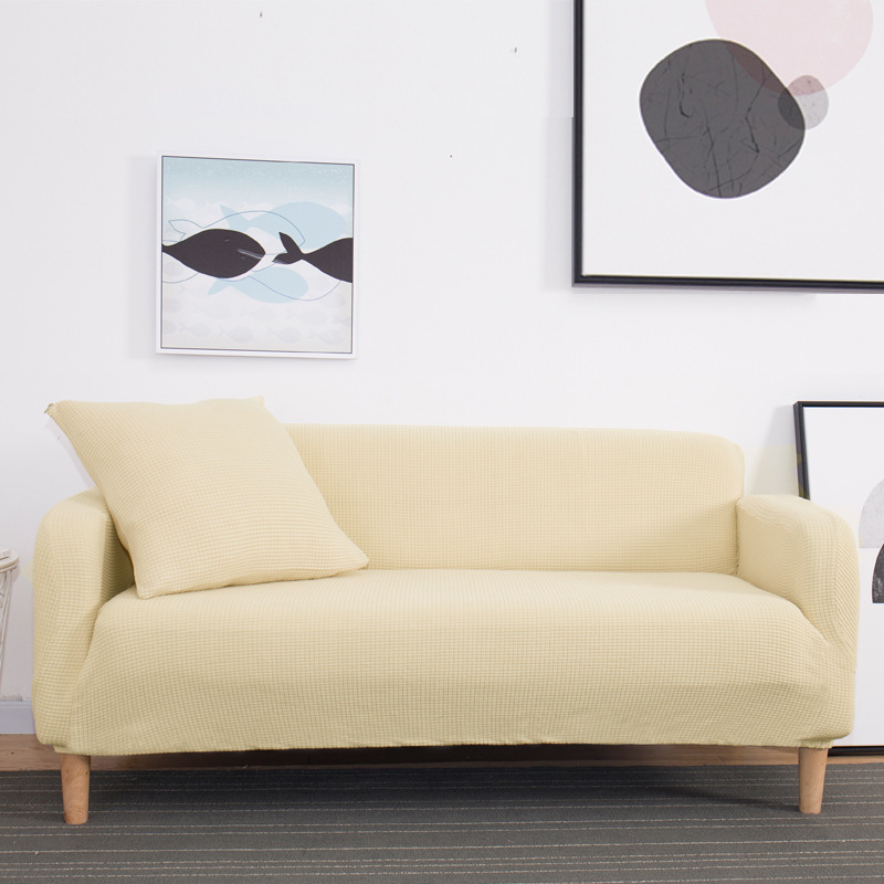 Sofa Slipcover Stretch Pure color Knitted thick  Elastic Chair Loveseat Couch Settee Sofa Covers