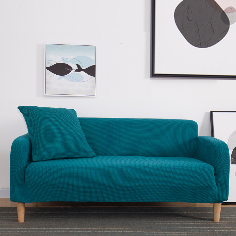 Sofa Slipcover Stretch Pure color Knitted thick  Elastic Chair Loveseat Couch Settee Sofa Covers