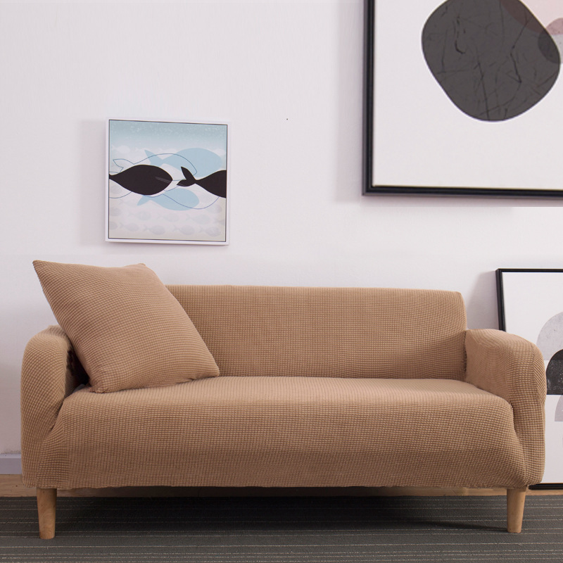 Sofa Slipcover Stretch Pure color Knitted thick  Elastic Chair Loveseat Couch Settee Sofa Covers