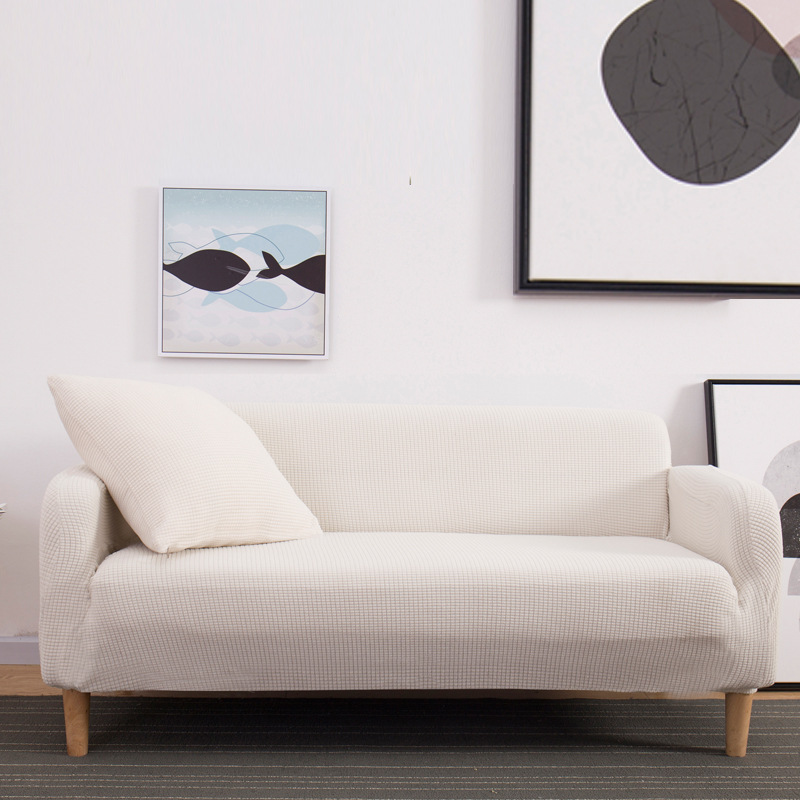 Sofa Slipcover Stretch Pure color Knitted thick  Elastic Chair Loveseat Couch Settee Sofa Covers