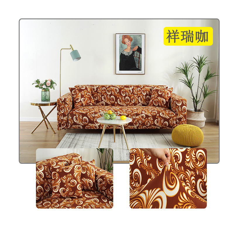 Sofa Cover Soft Set Printed Pattern Chair Loveseat Settee  Universal Fitted Sofa Slipcover
