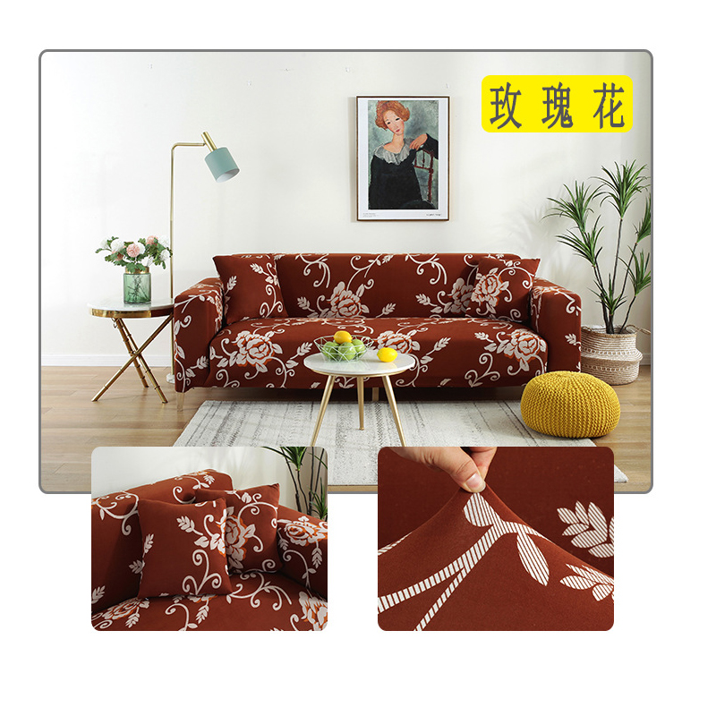 Sofa Cover Soft Set Printed Pattern Chair Loveseat Settee  Universal Fitted Sofa Slipcover