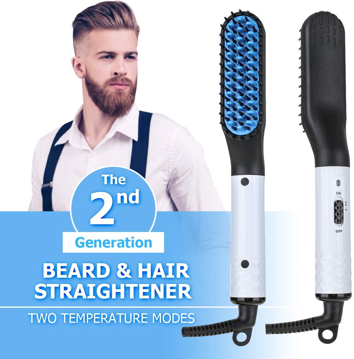 Beard and Hair Straightener for men Multifunctional Hair Styler Electric Comb and Beard