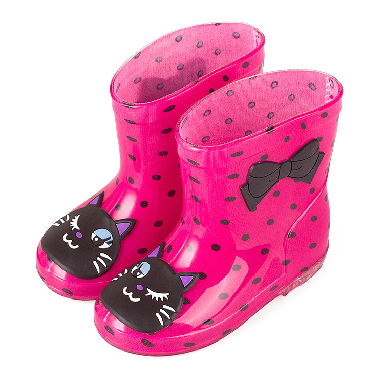Kids Wellies Wellingtons Rain Boots Waterproof PVC Shoes for Girls Boy  with Fun Prints