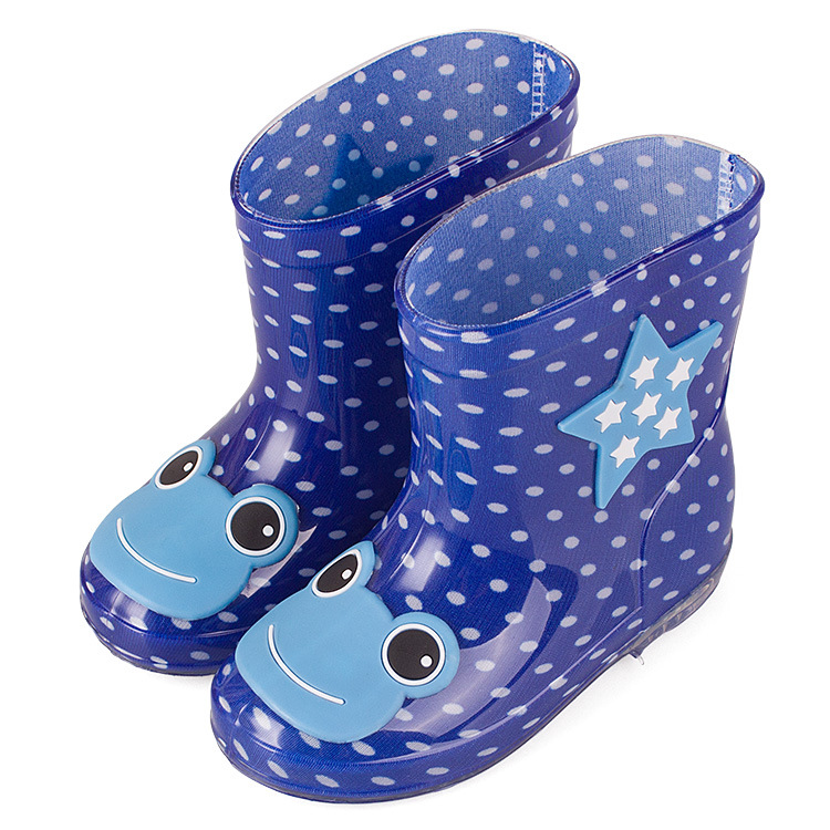 Kids Wellies Wellingtons Rain Boots Waterproof PVC Shoes for Girls Boy  with Fun Prints