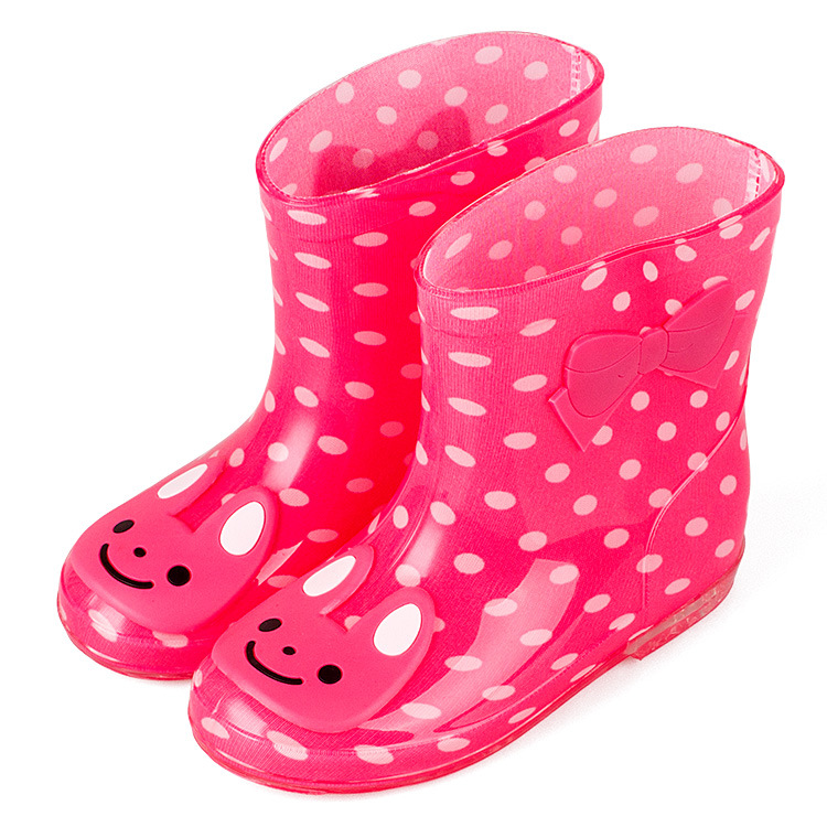 Kids Wellies Wellingtons Rain Boots Waterproof PVC Shoes for Girls Boy  with Fun Prints