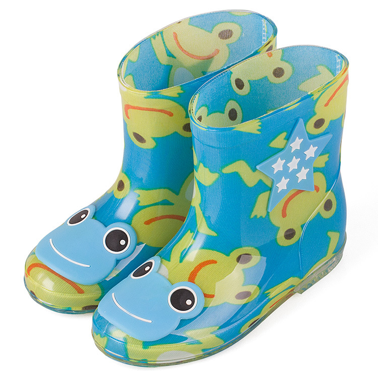 Kids Wellies Wellingtons Rain Boots Waterproof PVC Shoes for Girls Boy  with Fun Prints