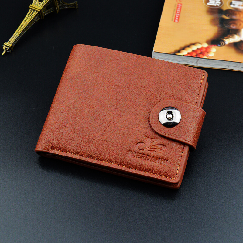 Men Wallet Magnetic Clasp Purse Male Short Paragraph Casual Wallet