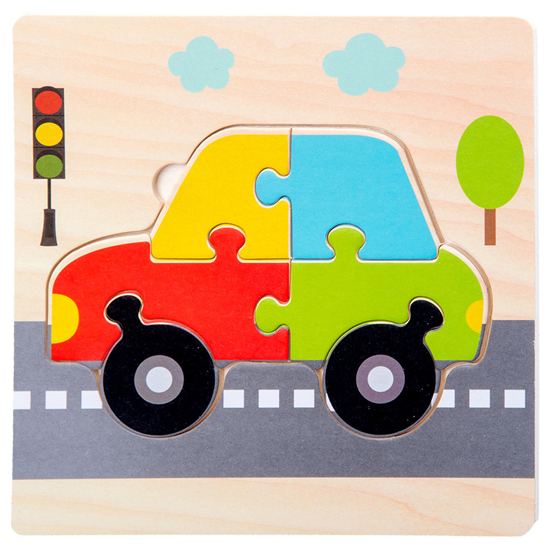 4 Pack Wooden Jigsaw Puzzles Toddler Puzzle Game Educational Toys  Old Boy Girl Childrens