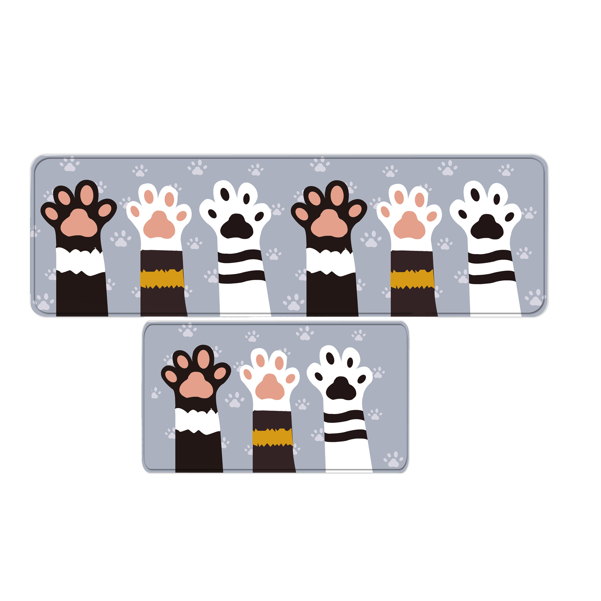 2 Piece Non-Slip Kitchen Mat Rubber Backing Doormat Runner Rug Set Kitchenware Design