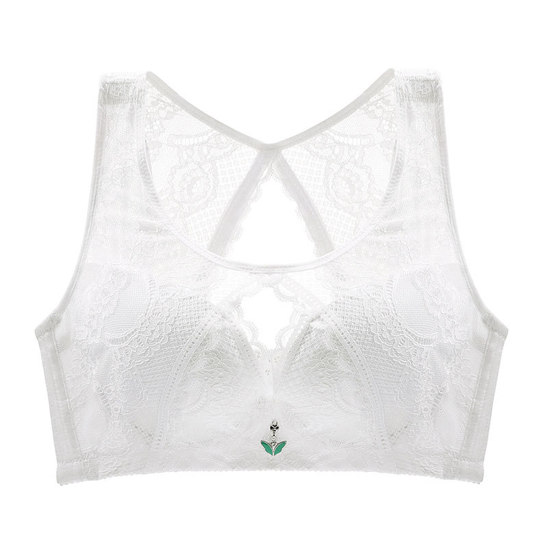 Women's Full Figure Wirefree Minimizer Support Lace Bra