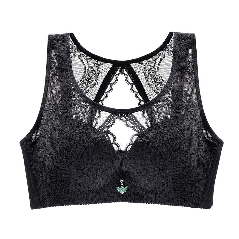 Women's Full Figure Wirefree Minimizer Support Lace Bra