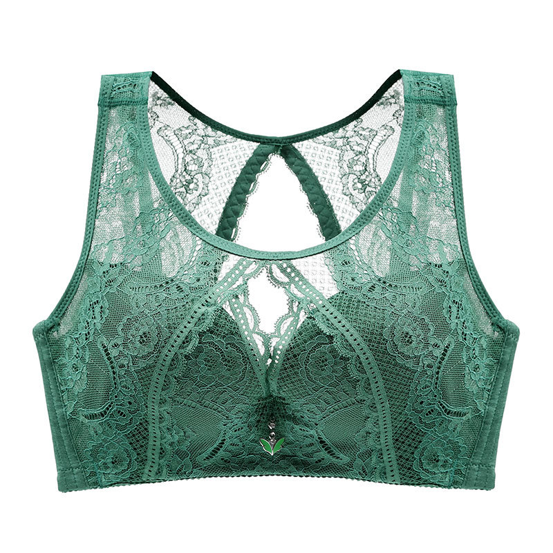 Women's Full Figure Wirefree Minimizer Support Lace Bra