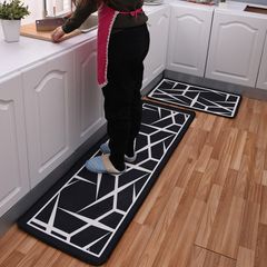 2 Piece Non-Slip Kitchen Mat Rubber Backing Doormat Runner Rug Set Kitchenware Design style C  ( 2 Pcs 40 X60CM+40X120CM) Kitchen Mat