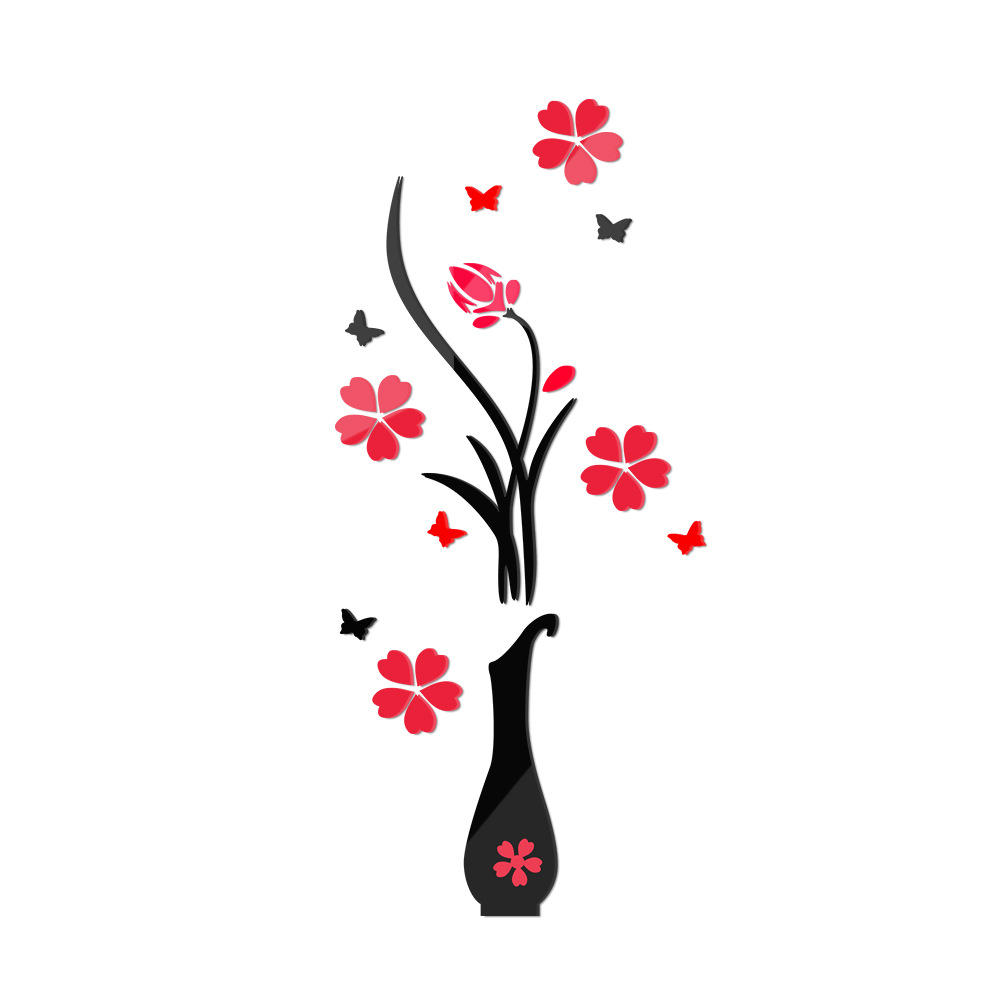 Flower Tree Crystal Arcylic 3D Wall Stickers Decal Home Decor Wall Stickers for Bedroom Wall Decor Home Decor