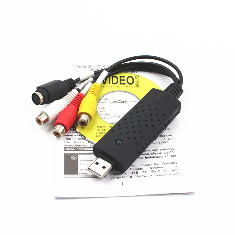 Video Capture Card Device, USB2.0 Adapter Audio Grabber VHS VCR TV to DVD Converter for Windows PC