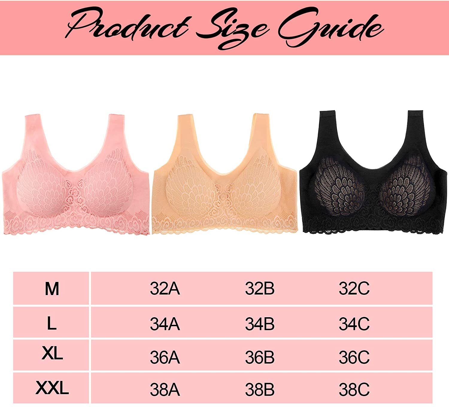 Women 5D Wireless Contour Bra Breathable Seamless Lace Underwear for Sports Yoga Running