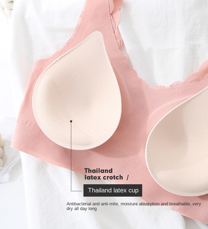 Women 5D Wireless Contour Bra Breathable Seamless Lace Underwear for Sports Yoga Running