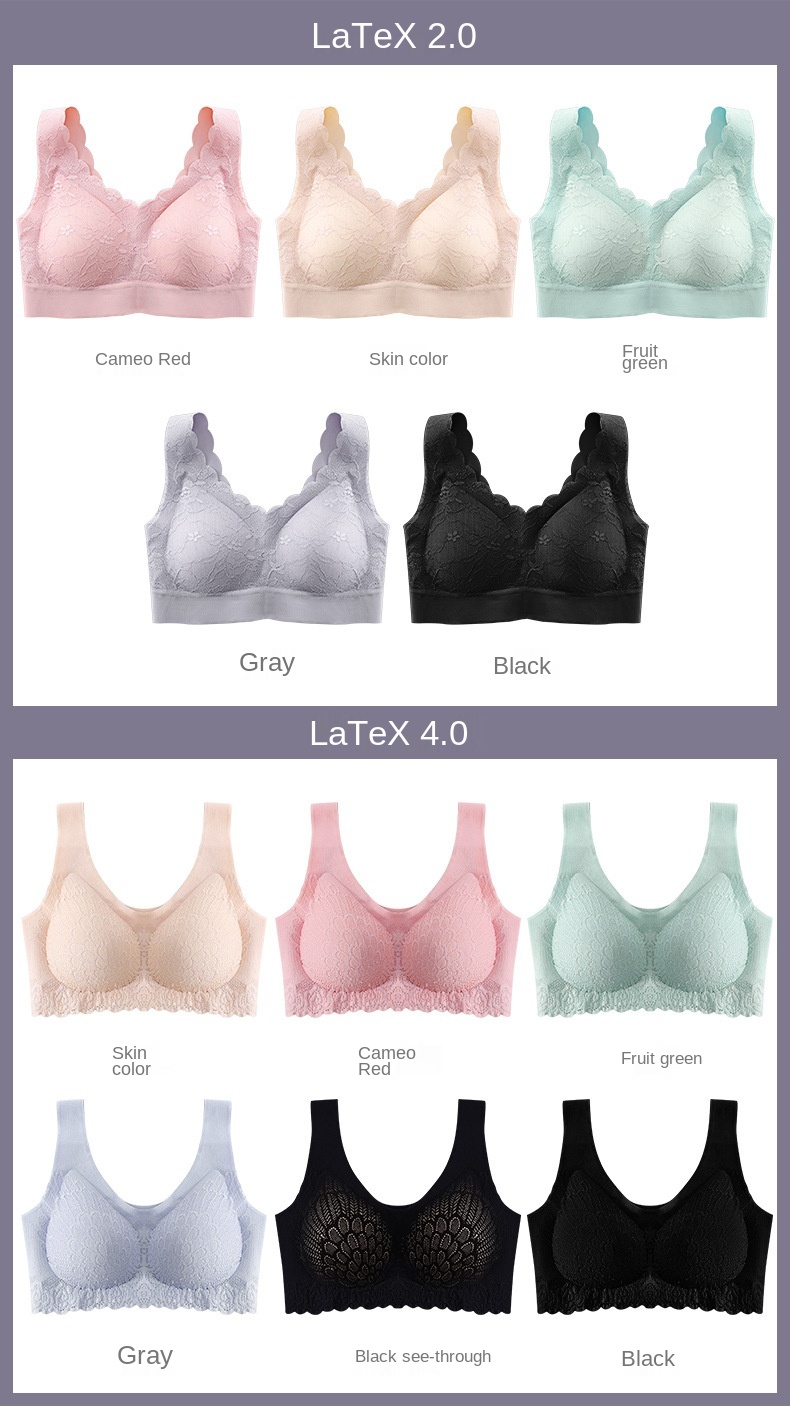 Women 5D Wireless Contour Bra Breathable Seamless Lace Underwear for Sports Yoga Running