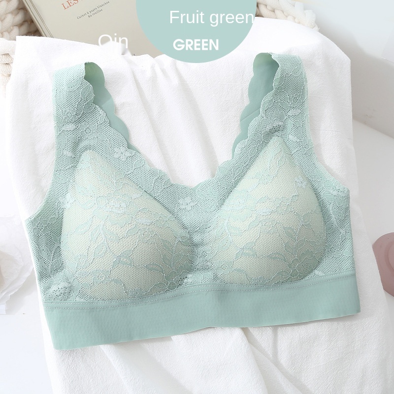 Women 5D Wireless Contour Bra Breathable Seamless Lace Underwear for Sports Yoga Running