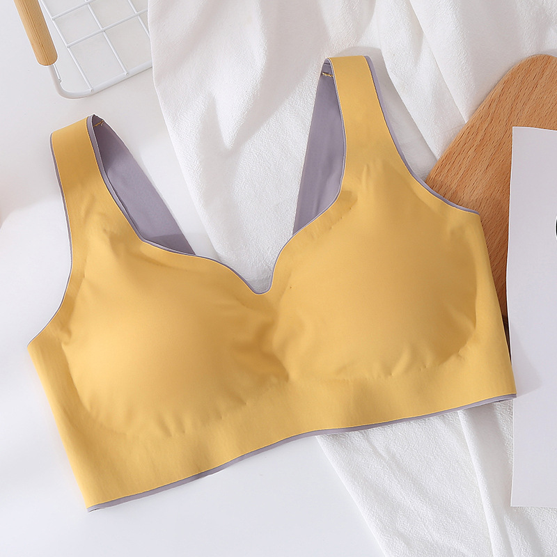 Women Contour latex Bra Breathable Seamless  Underwear for Sports Yoga Running
