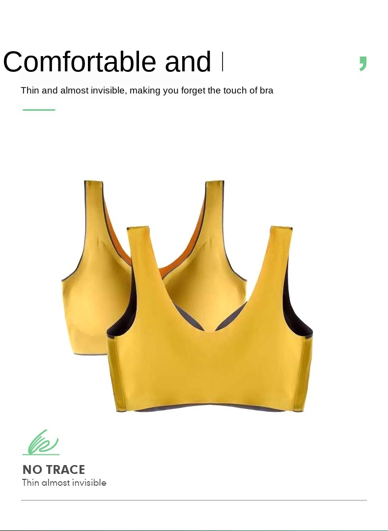Women Contour latex Bra Breathable Seamless  Underwear for Sports Yoga Running