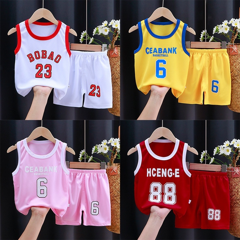 Kids Girls Boys Tracksuit 2 Pieces Set Crop Tops with Shorts Pants Sport Set Pyjama Sets