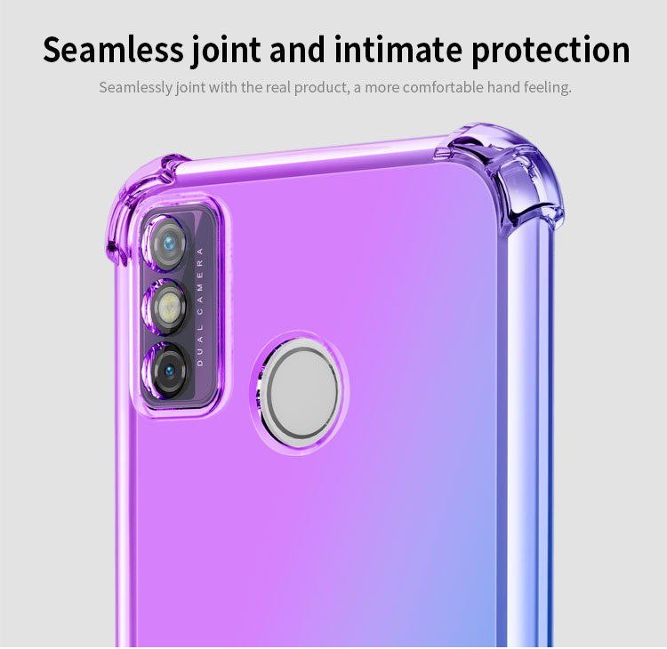 TECNO Case Cover, Clear Back Shockproof TPU Bumper Phone Case for TECNO POP 4 Camon 17