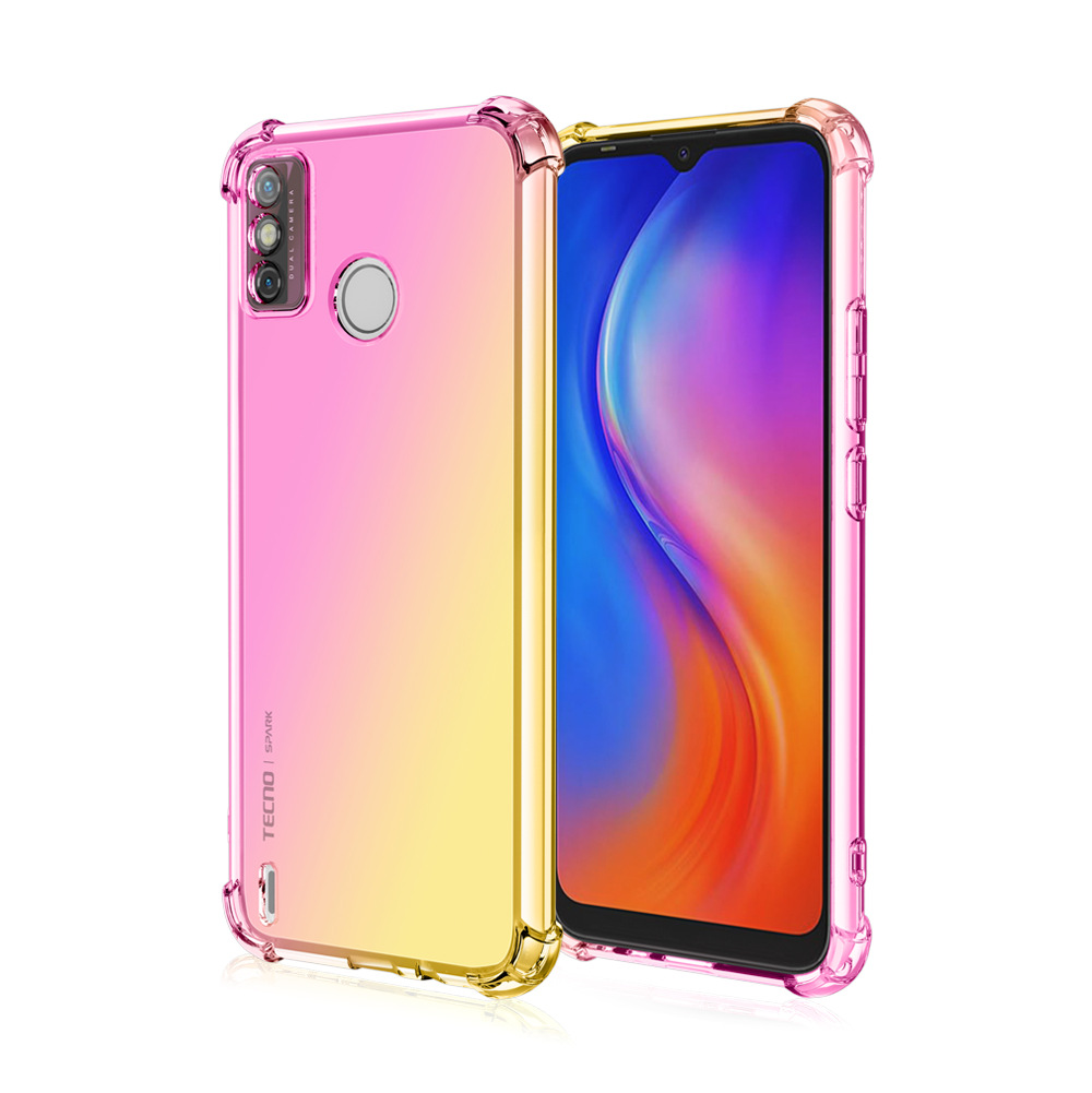TECNO Case Cover, Clear Back Shockproof TPU Bumper Phone Case for TECNO POP 4 Camon 17